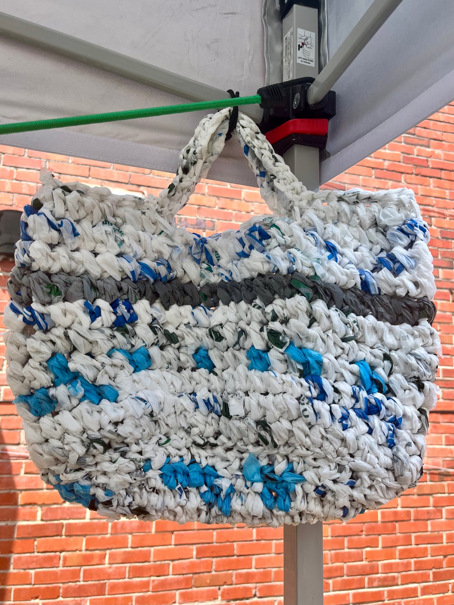 Handmade Plarn Market Bag – 16" x 11"